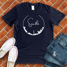 Load image into Gallery viewer, Seattle Curved Skyline tee
