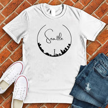 Load image into Gallery viewer, Seattle Curved Skyline tee
