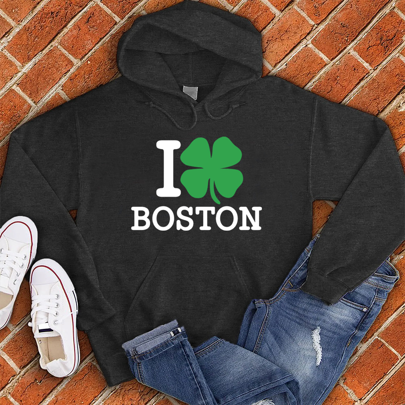 I Love Boston Clover Hoodie – City Tees