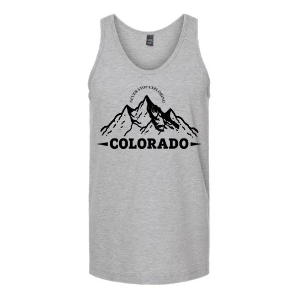 Never Stop Exploring Colorado Unisex Tank Top