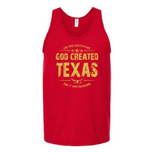 Load image into Gallery viewer, God Created Texas Unisex Tank Top
