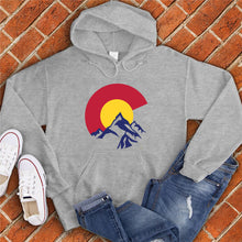 Load image into Gallery viewer, Colorado Flag in Mountains Hoodie
