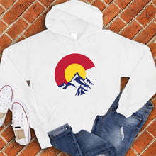 Load image into Gallery viewer, Colorado Flag in Mountains Hoodie
