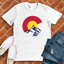 Load image into Gallery viewer, Colorado Flag in Mountains Tee
