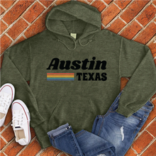 Load image into Gallery viewer, Austin Vintage Rainbow Hoodie
