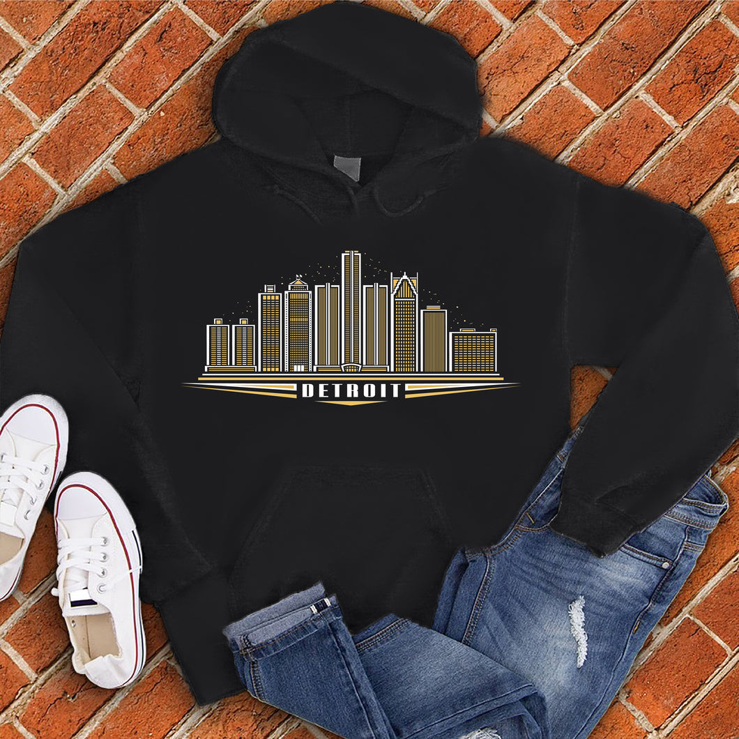 Detroit Gold Skyline Hoodie