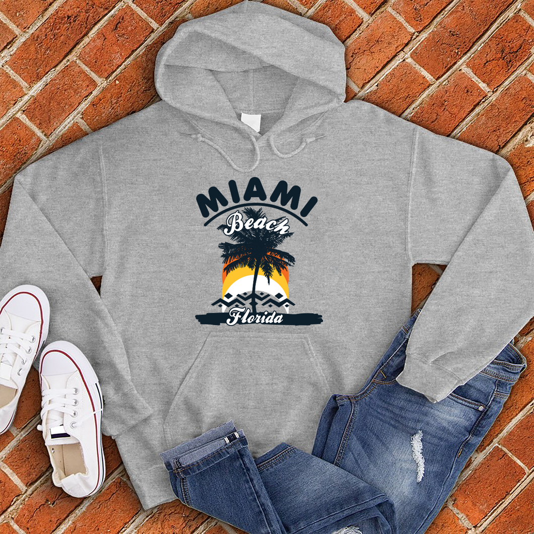 Miami Beach Palm Tree Hoodie