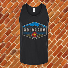 Load image into Gallery viewer, Colorado Hexagon Badge Unisex Tank Top
