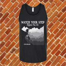 Load image into Gallery viewer, Colorado Watch Your Step Unisex Tank Top
