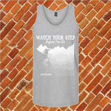 Load image into Gallery viewer, Colorado Watch Your Step Unisex Tank Top
