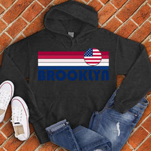 Load image into Gallery viewer, Brooklyn American Flag Rainbow Hoodie
