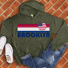Load image into Gallery viewer, Brooklyn American Flag Rainbow Hoodie
