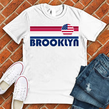 Load image into Gallery viewer, Brooklyn American Flag Rainbow Tee
