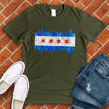 Load image into Gallery viewer, Chicago Skyline Flag Tee

