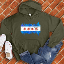 Load image into Gallery viewer, Chicago Skyline Flag Hoodie
