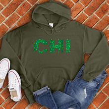 Load image into Gallery viewer, CHI Skyline Xmas Lights Hoodie
