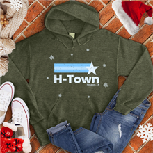 Load image into Gallery viewer, H town Snow Flake Shooting Star Hoodie
