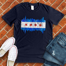 Load image into Gallery viewer, Chicago Skyline Flag Tee
