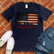 Load image into Gallery viewer, Indianapolis Skyline Flag Tee
