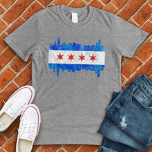 Load image into Gallery viewer, Chicago Skyline Flag Tee
