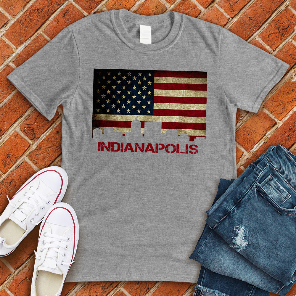 Indianapolis Skyline Flag Tee