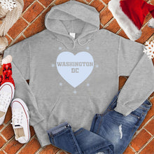 Load image into Gallery viewer, Washington DC Snowflake Heart Hoodie
