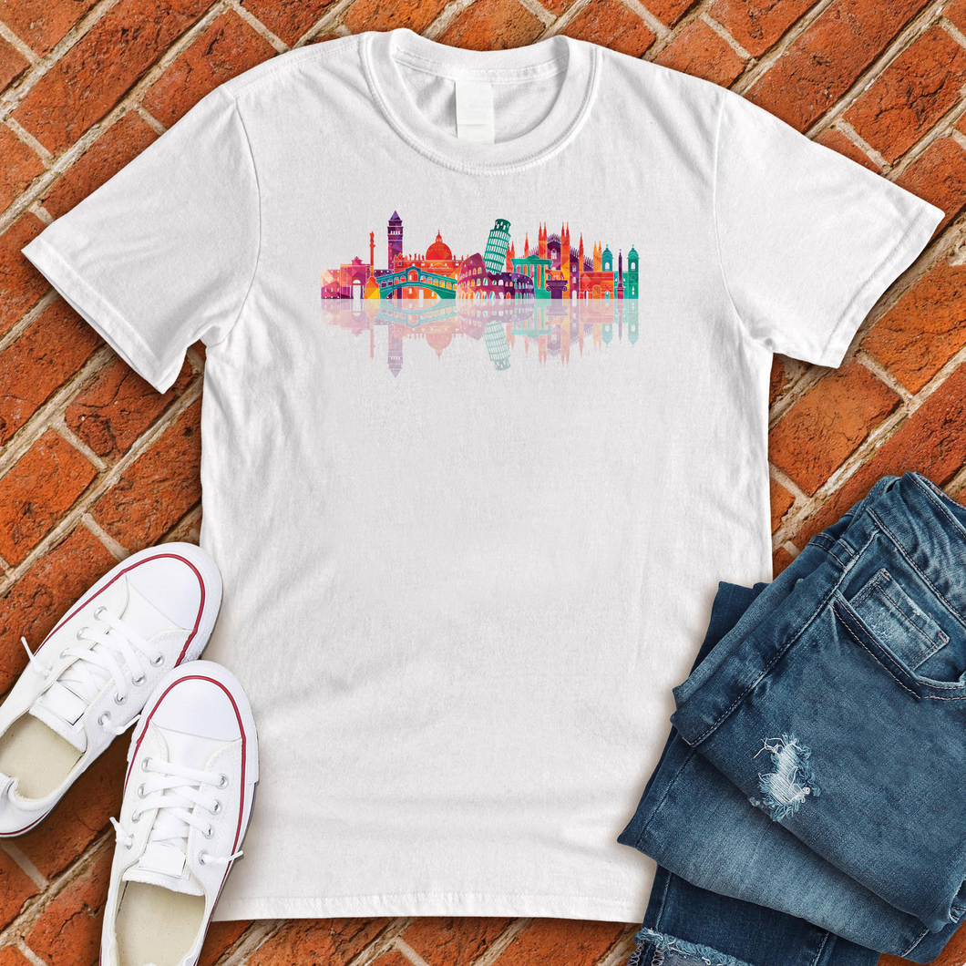 Colorful Italy Monuments Tee