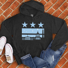 Load image into Gallery viewer, Washington DC Snow Flag Hoodie
