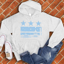 Load image into Gallery viewer, Washington DC Snow Flag Hoodie

