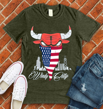 Load image into Gallery viewer, Windy City American Flag Tee
