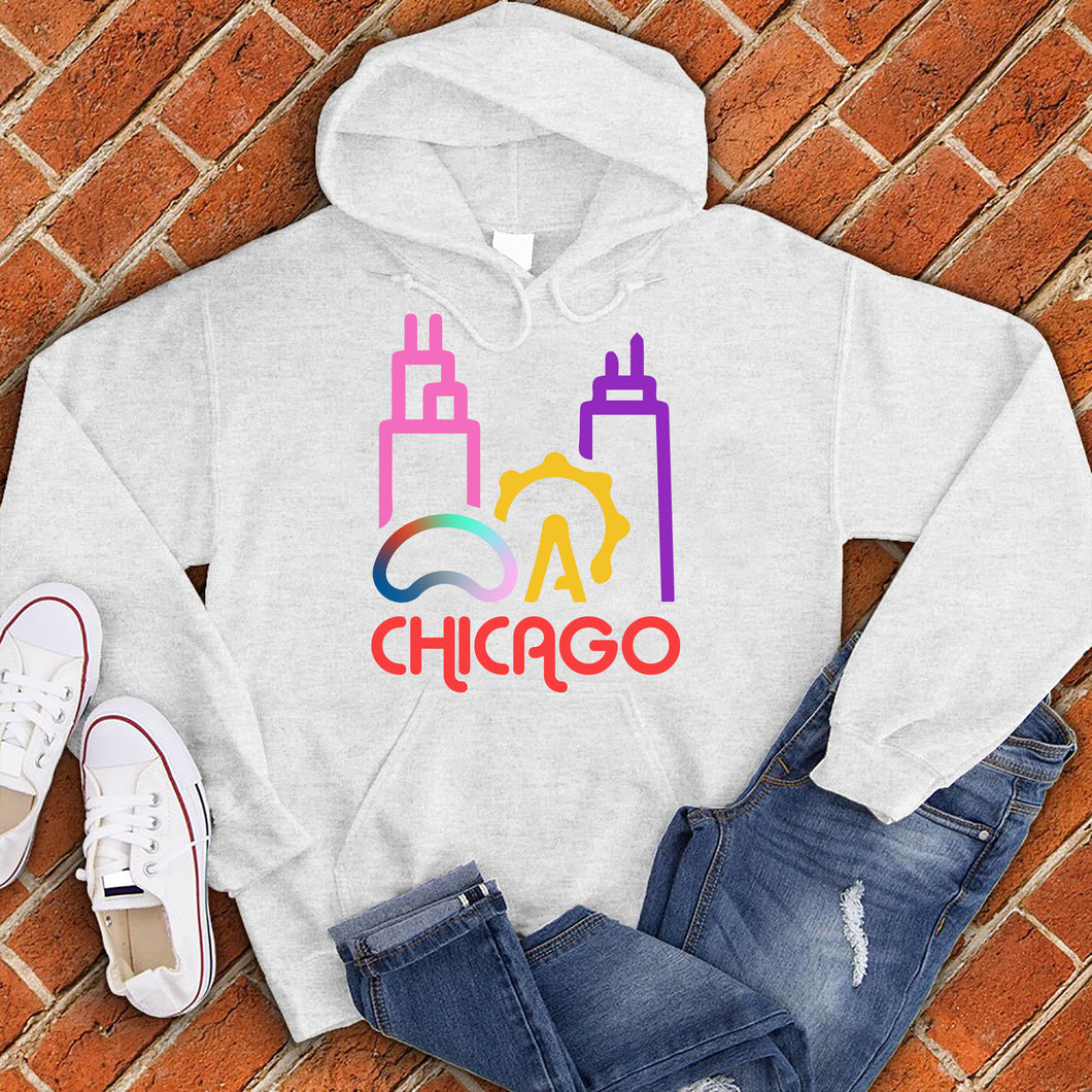 Chicago Colorful City Hoodie
