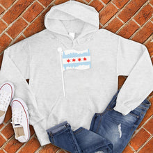 Load image into Gallery viewer, Chicago Skyline Flag Pole Hoodie
