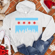 Load image into Gallery viewer, Chicago Flag &amp; City Skyline Hoodie
