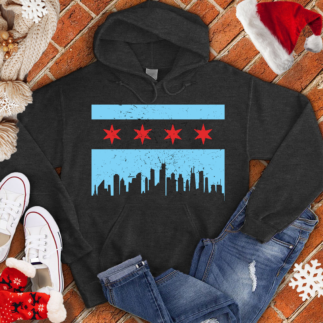 Chicago Flag & City Skyline Hoodie