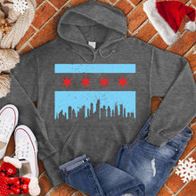Load image into Gallery viewer, Chicago Flag &amp; City Skyline Hoodie
