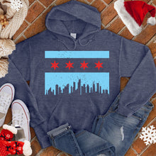 Load image into Gallery viewer, Chicago Flag &amp; City Skyline Hoodie
