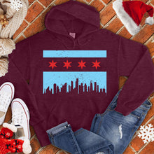 Load image into Gallery viewer, Chicago Flag &amp; City Skyline Hoodie
