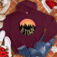 Load image into Gallery viewer, H-Town Round Sunset Christmas Hoodie
