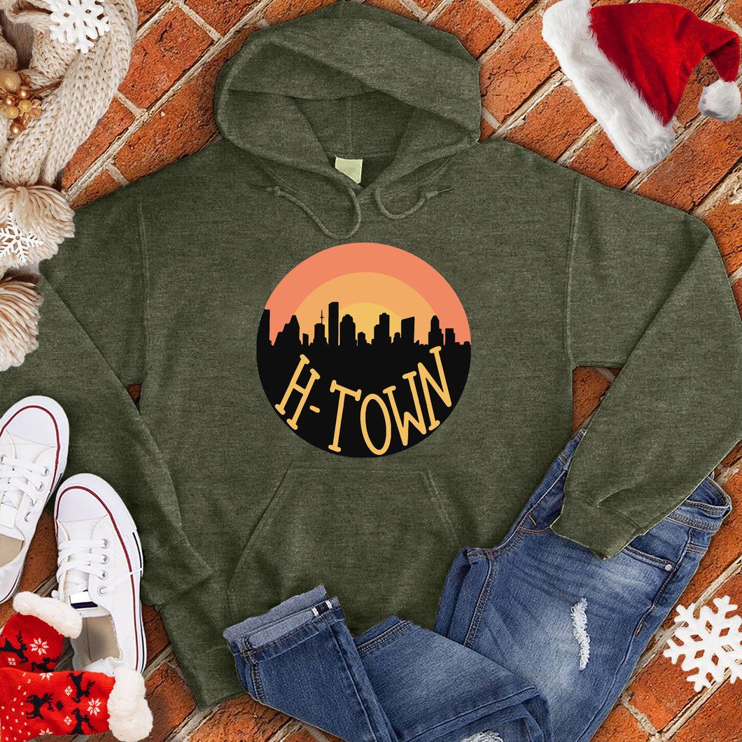 H-Town Round Sunset Christmas Hoodie