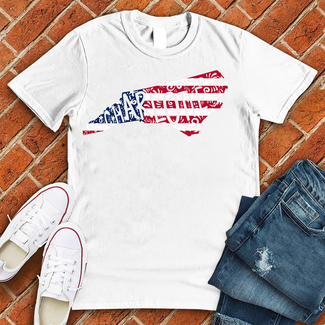 Charlotte American Flag State Tee