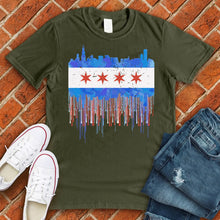 Load image into Gallery viewer, Chicago Flag Drip Tee
