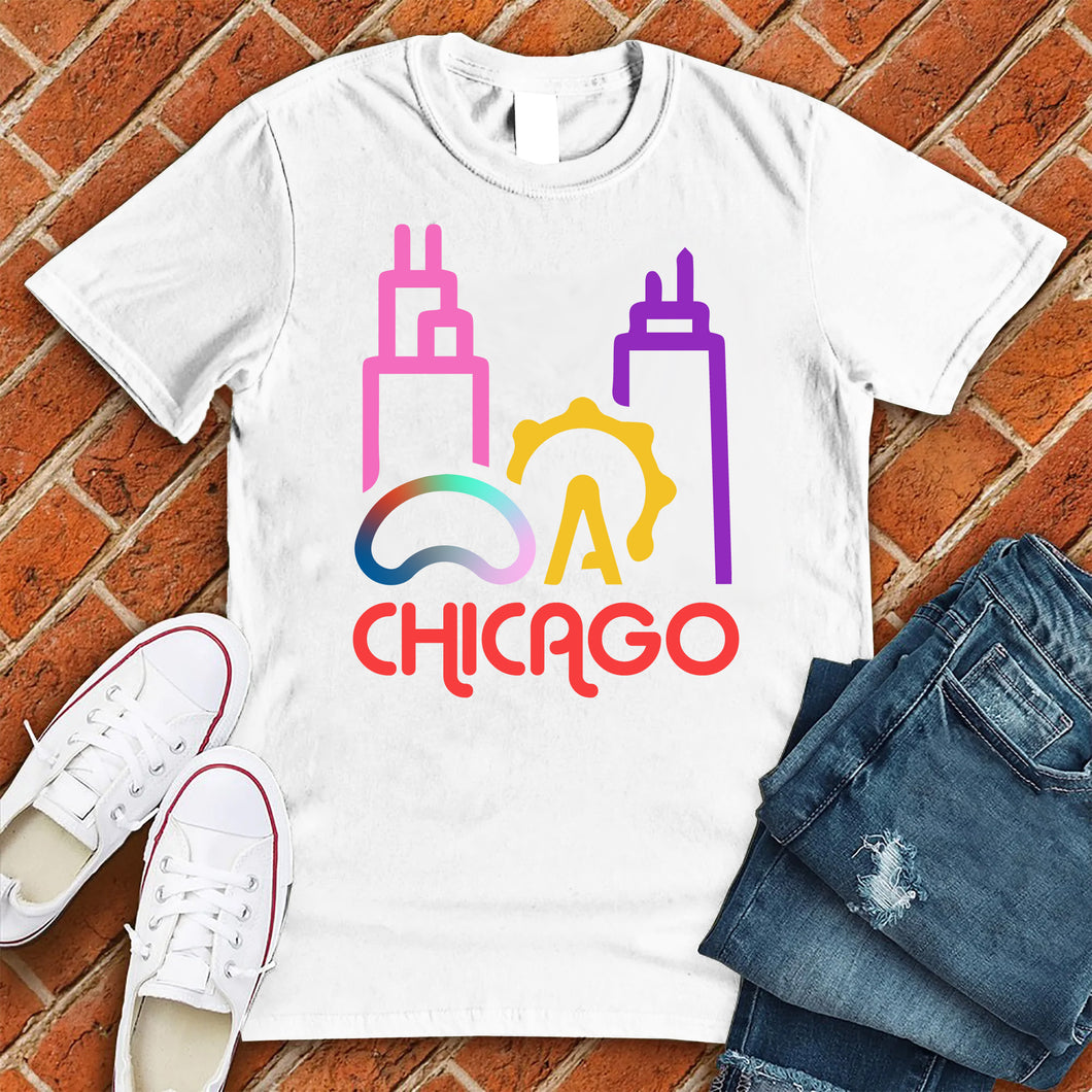 Chicago Colorful City Tee