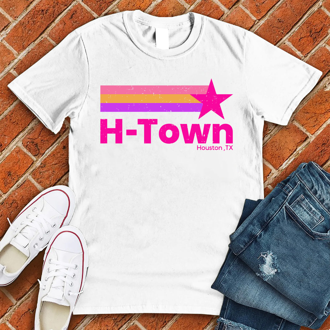 Neon H Town Shooting Star Tee