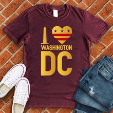 Load image into Gallery viewer, I Love Washington DC Monument Heart Tee
