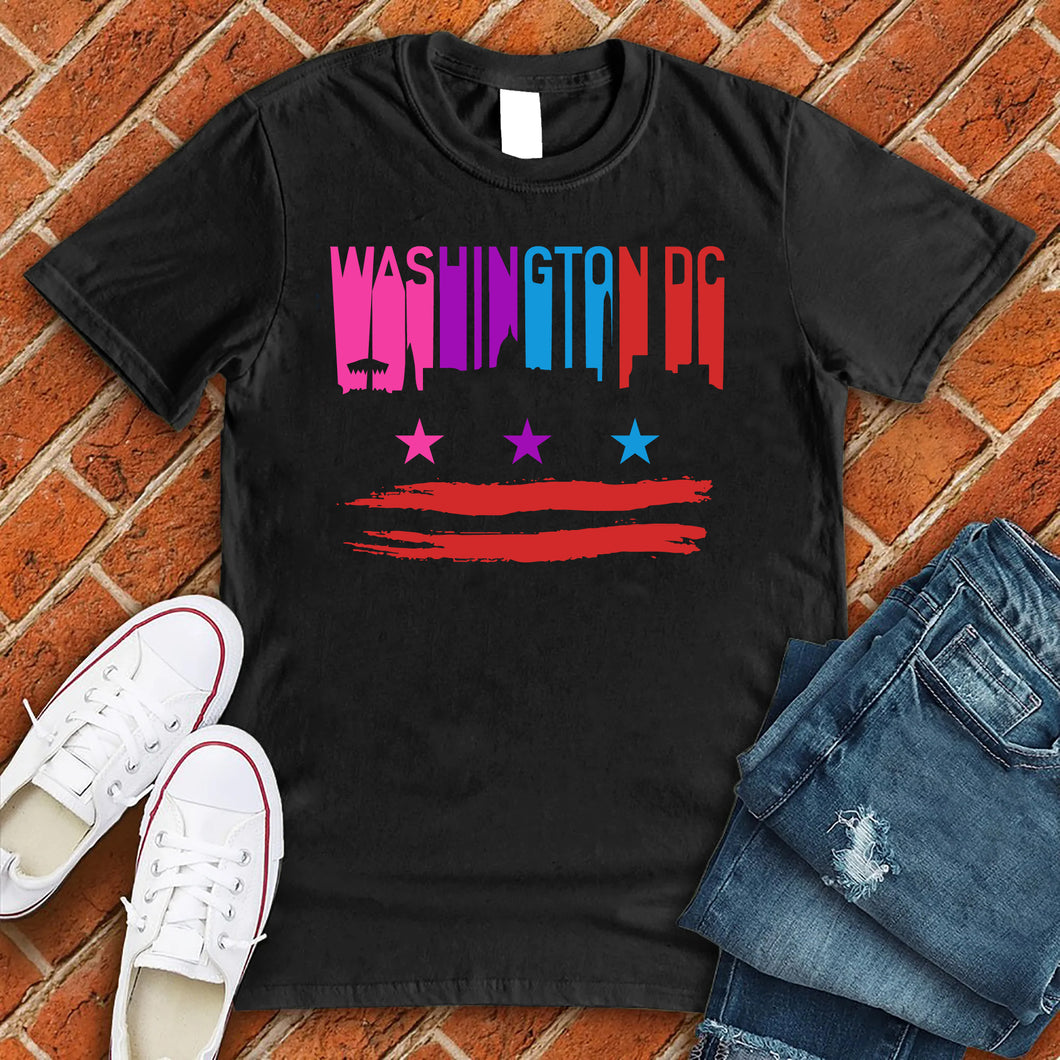 Washington DC Flag Skyline Tee