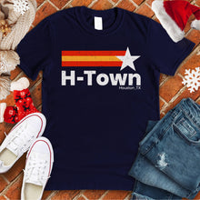 Load image into Gallery viewer, H-Town Star Stripes Xmas Tee
