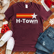 Load image into Gallery viewer, H-Town Star Stripes Xmas Tee
