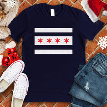 Load image into Gallery viewer, Chicago Flag Stripes Tee

