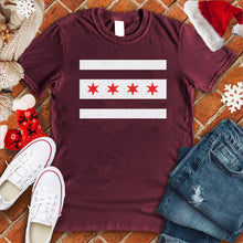 Load image into Gallery viewer, Chicago Flag Stripes Tee
