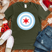 Load image into Gallery viewer, Chicago Round Flag Tee
